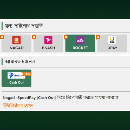 পেমেন্ট অপশন নির্বাচন